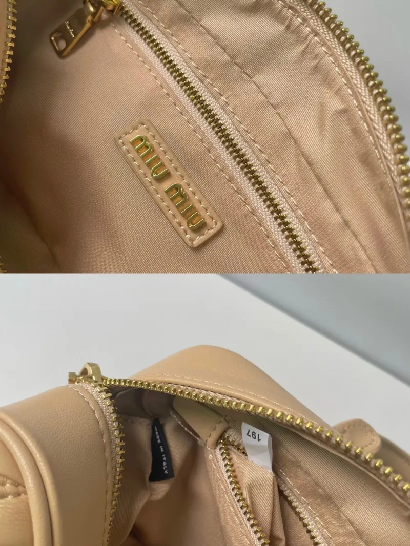 Miu Miu Beige Matelasse Top Handle Bag 893 - Image 9