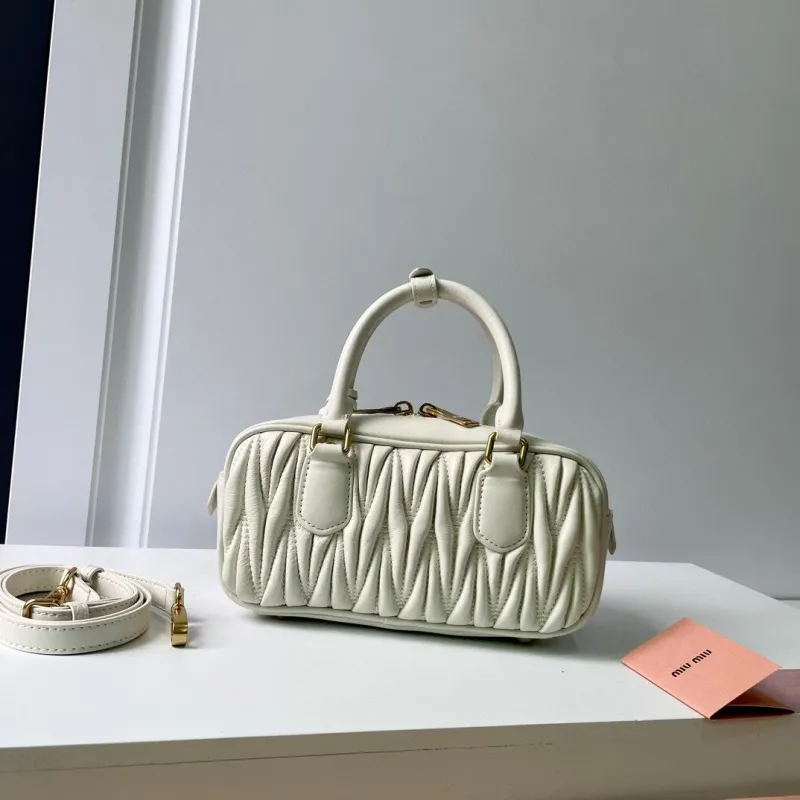 Miu Miu White Top Handle Bag 894 - Image 3