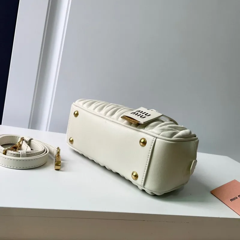 Miu Miu White Top Handle Bag 894 - Image 6
