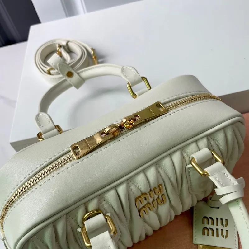 Miu Miu White Top Handle Bag 894 - Image 7