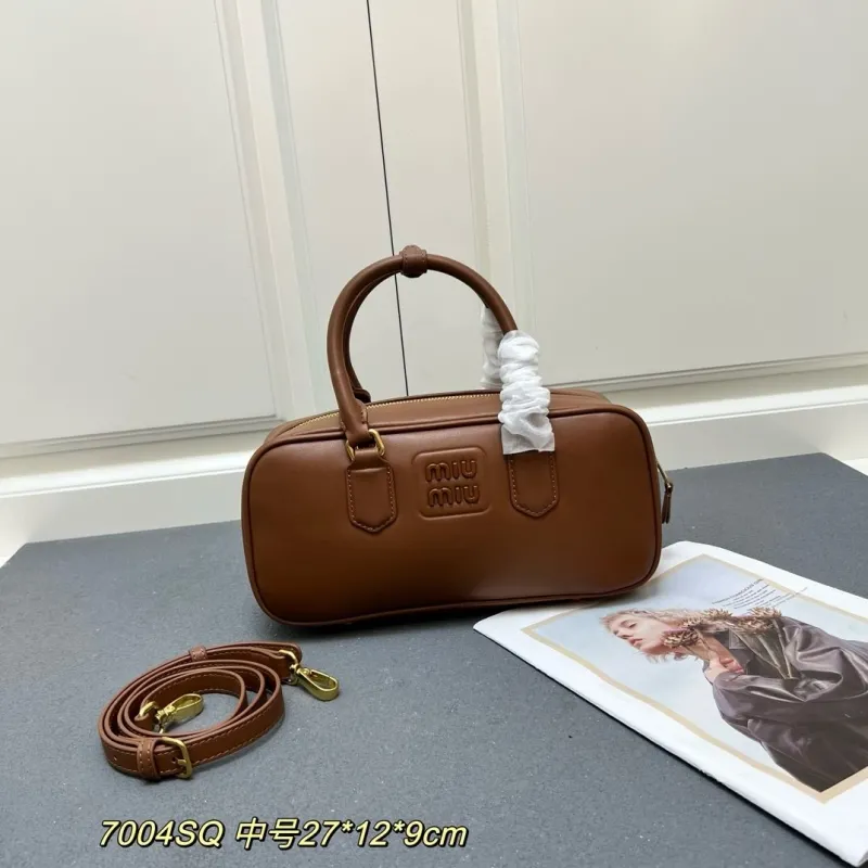 MIU MIU Brown Medium Top Handle Bag 7004SQ