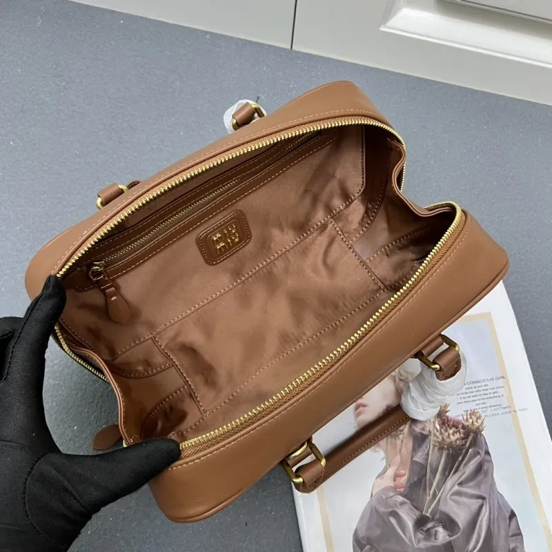 MIU MIU Brown Medium Top Handle Bag 7004SQ - Image 9