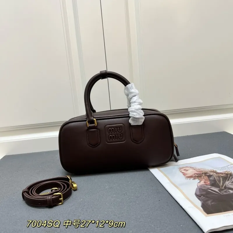 Miu Miu Brown Medium Top Handle Bag 7004SQ