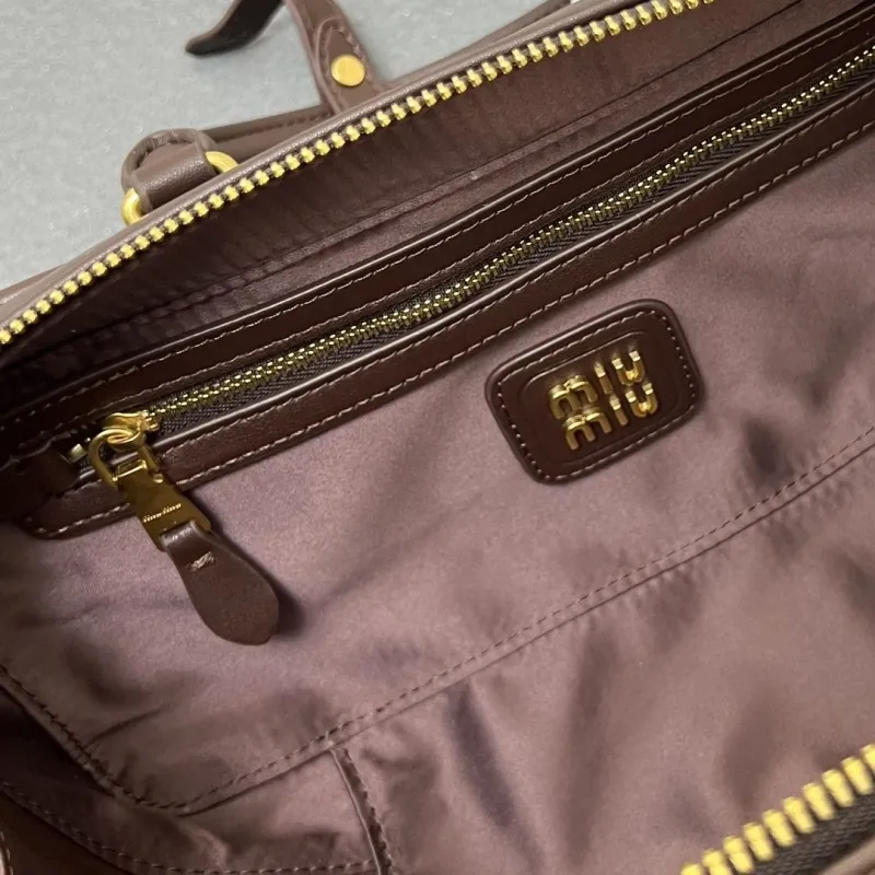 Alternative view of Miu Miu Brown Medium Top Handle Bag 7004SQ