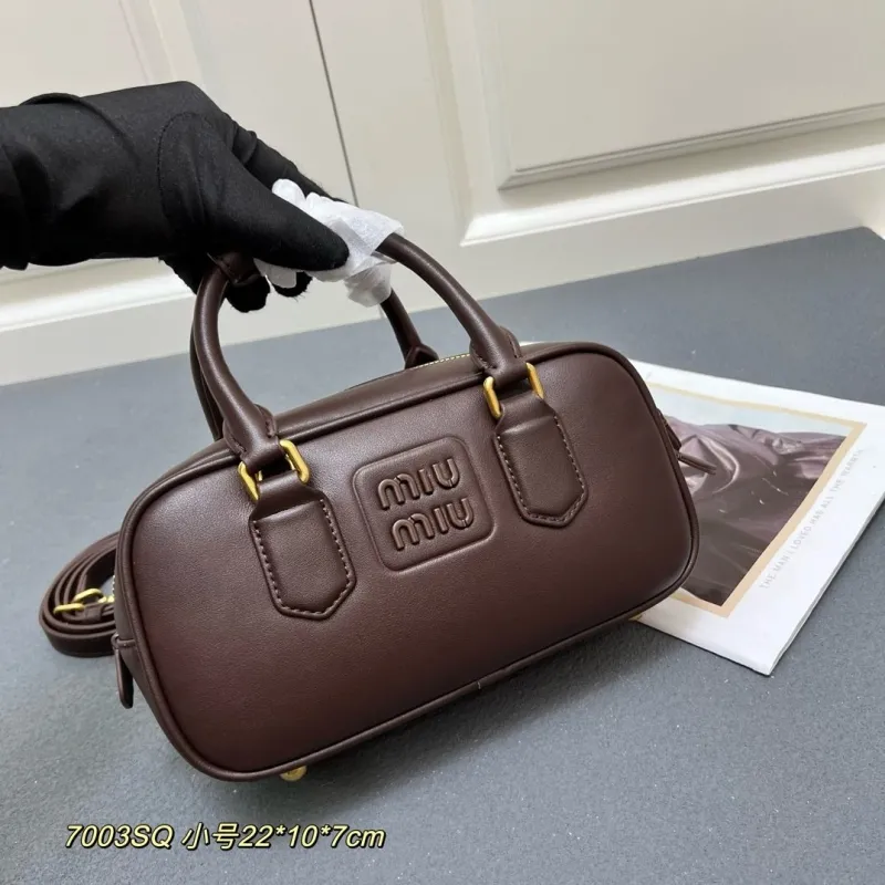 Alternative view of MIU MIU Dark Brown Small Top Handle Bag 7003SQ