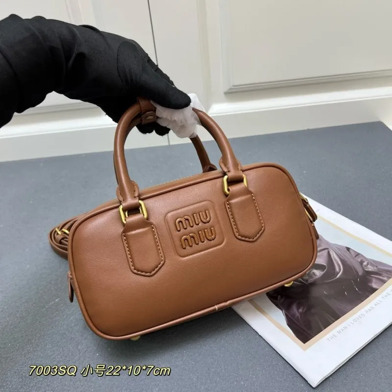 Alternative view of Miu Miu Brown Small Top Handle Bag 7003SQ