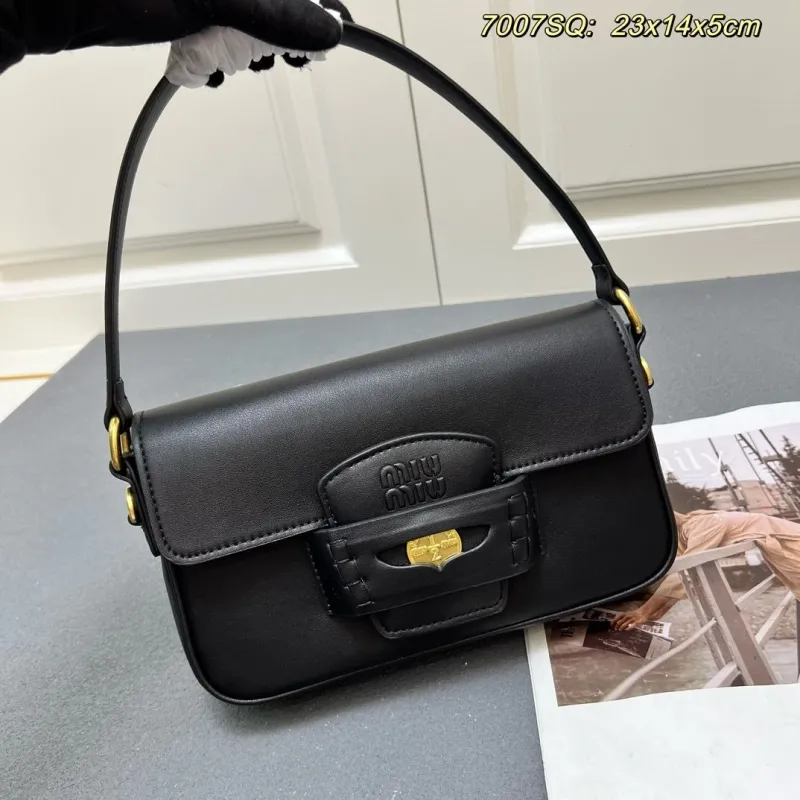 MIU MIU Black Top Handle Bag 7007SQ - Image 3