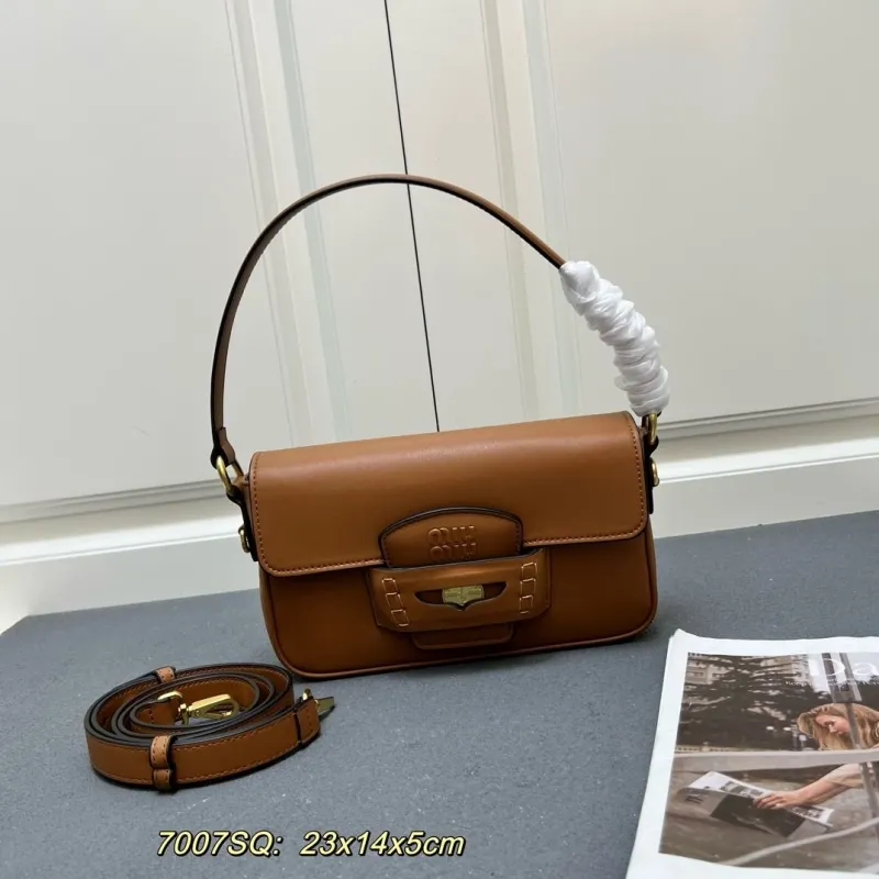 MIU MIU Brown Top Handle Shoulder Bag 7007SQ
