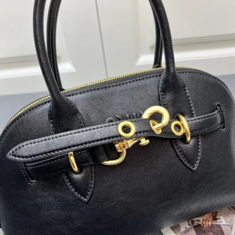 MIU MIU Black Top Handle Bag 7001SQ - Image 4