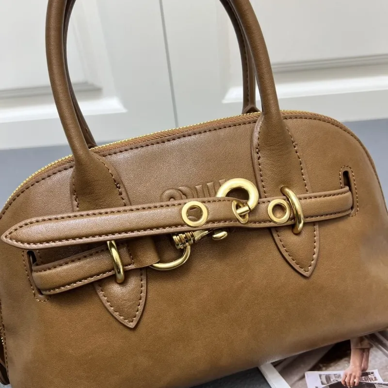 MIU MIU Brown Top Handle Bag 7001SQ - Image 4
