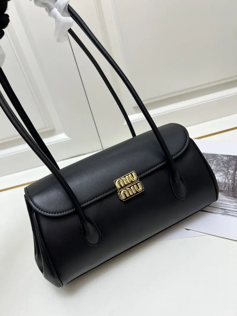 MIU MIU Black Top Handle Shoulder Bag H08875 - Image 4