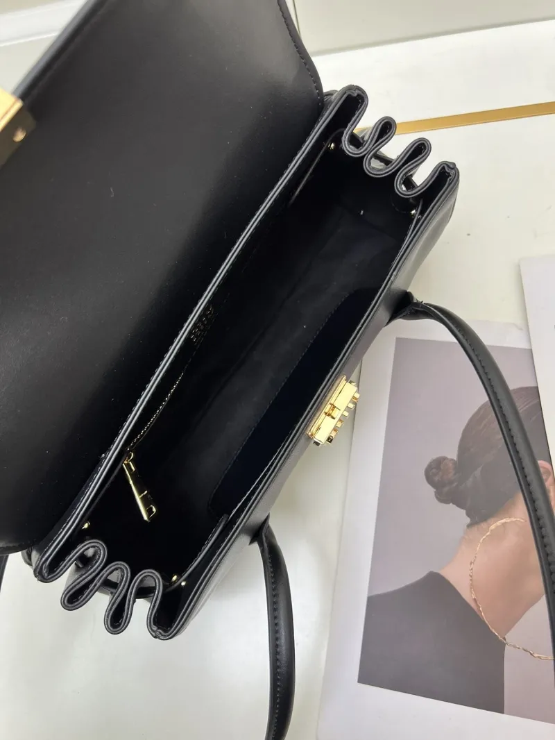 MIU MIU Black Top Handle Shoulder Bag H08875 - Image 10
