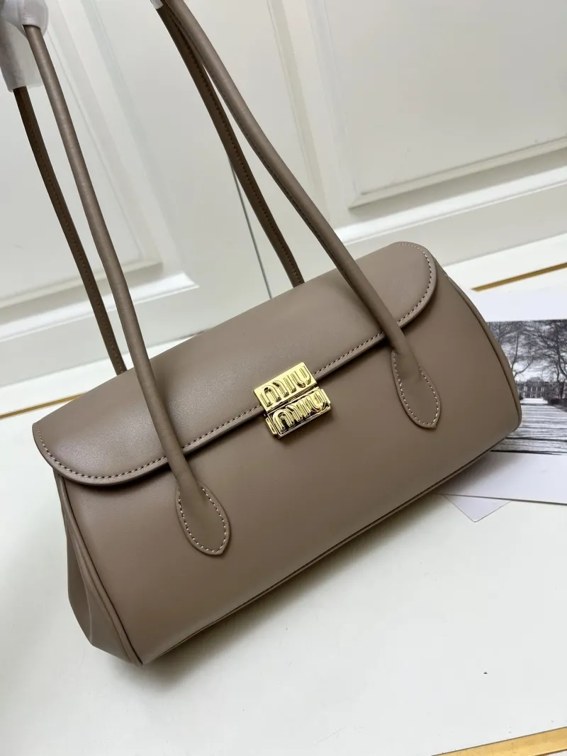 MIU MIU Taupe Top Handle Shoulder Bag H08875 - Image 3