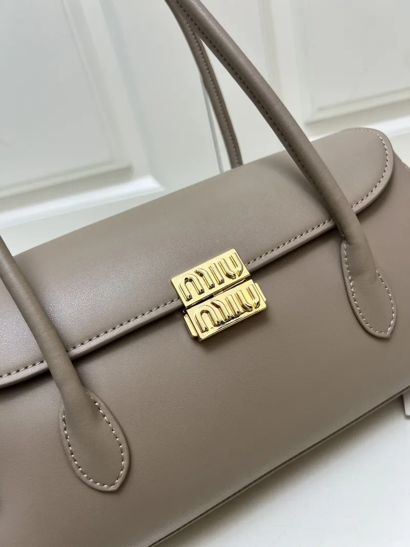 MIU MIU Taupe Top Handle Shoulder Bag H08875 - Image 6