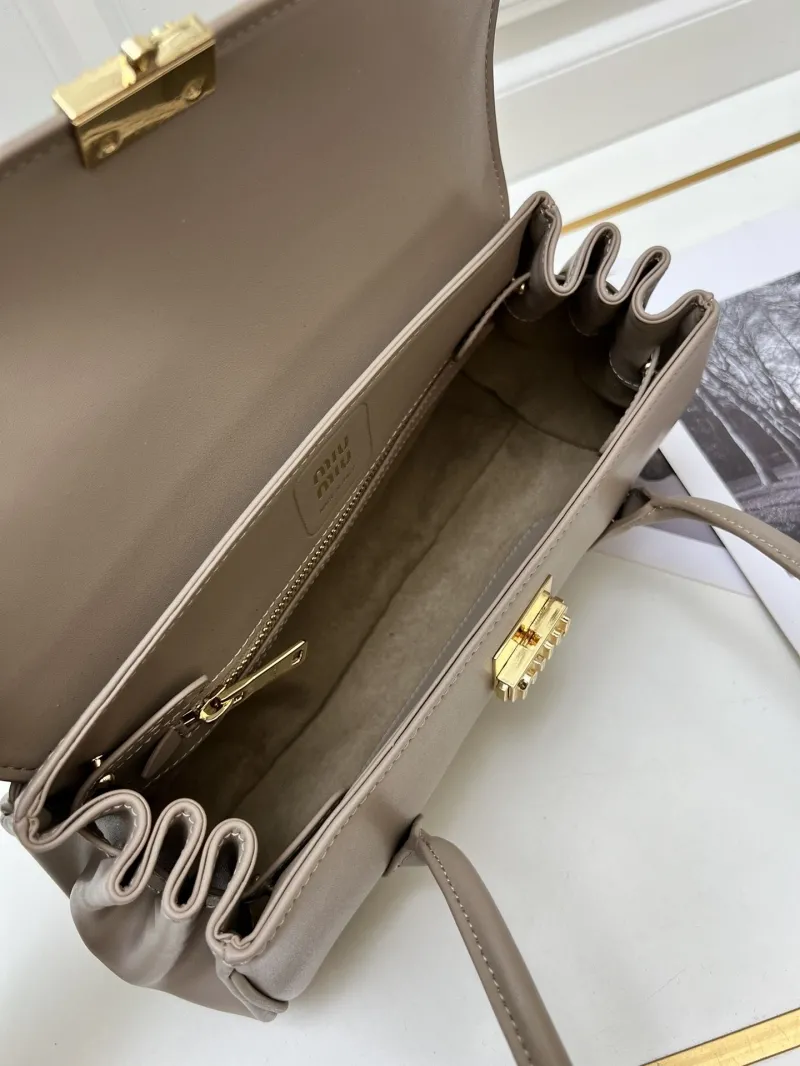 MIU MIU Taupe Top Handle Shoulder Bag H08875 - Image 8