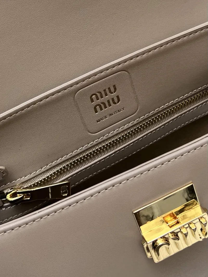 MIU MIU Taupe Top Handle Shoulder Bag H08875 - Image 9