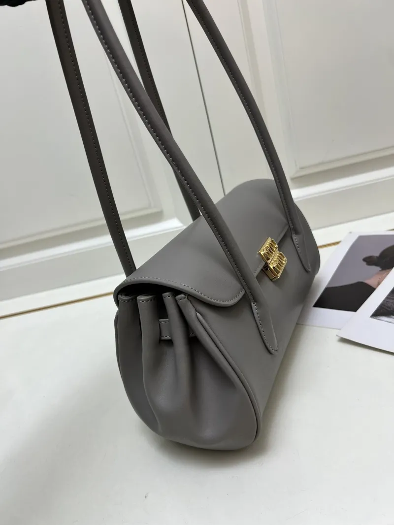 MIU MIU Gray Top Handle Bag H08875 - Image 3