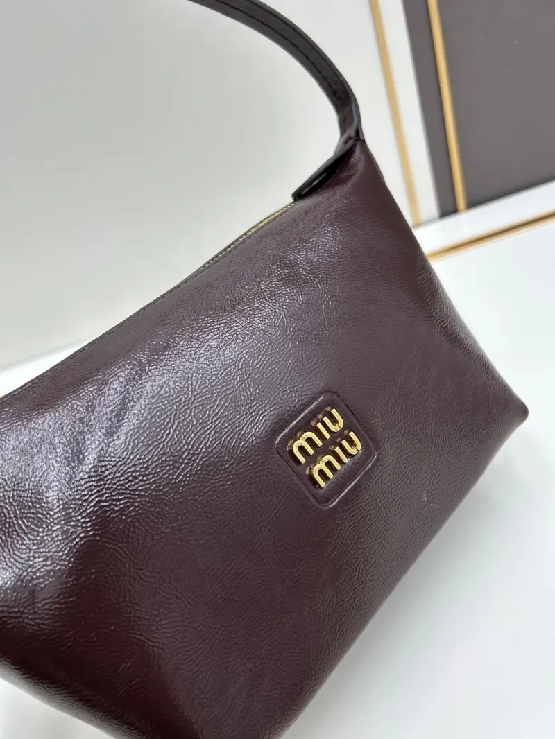 MIU MIU Dark Brown Top Handle Bag 02023 - Image 4