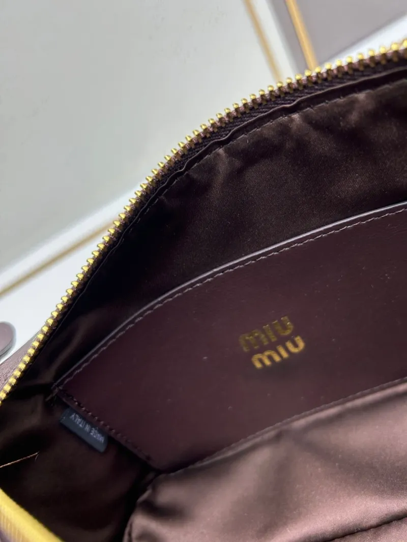 MIU MIU Dark Brown Top Handle Bag 02023 - Image 8
