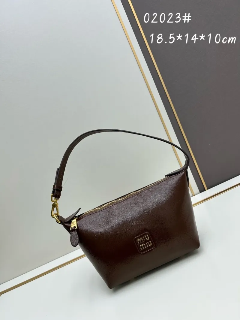 MIU MIU Brown Leather Shoulder Bag 02023