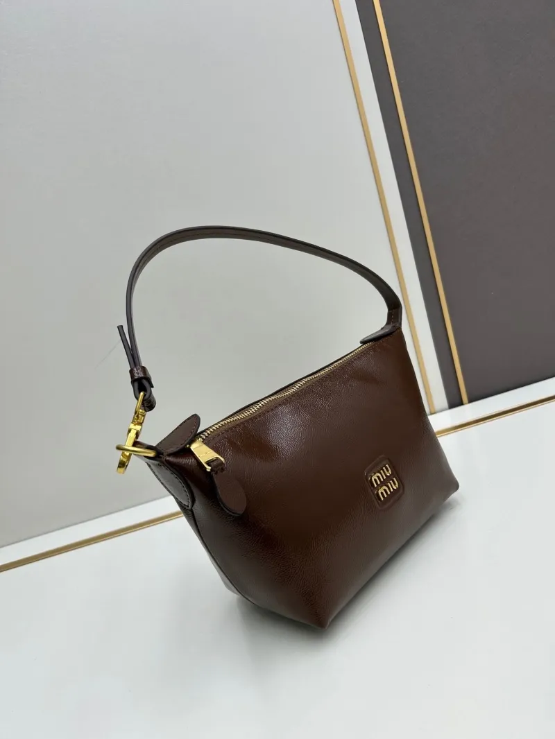 Alternative view of MIU MIU Brown Leather Shoulder Bag 02023