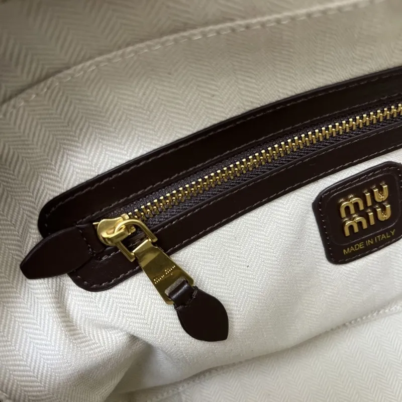 Alternative view of Miu Miu Brown Suede Top Handle Bag