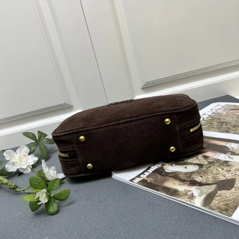 Alternative view of MIU MIU Brown Suede Top Handle Bag 3060