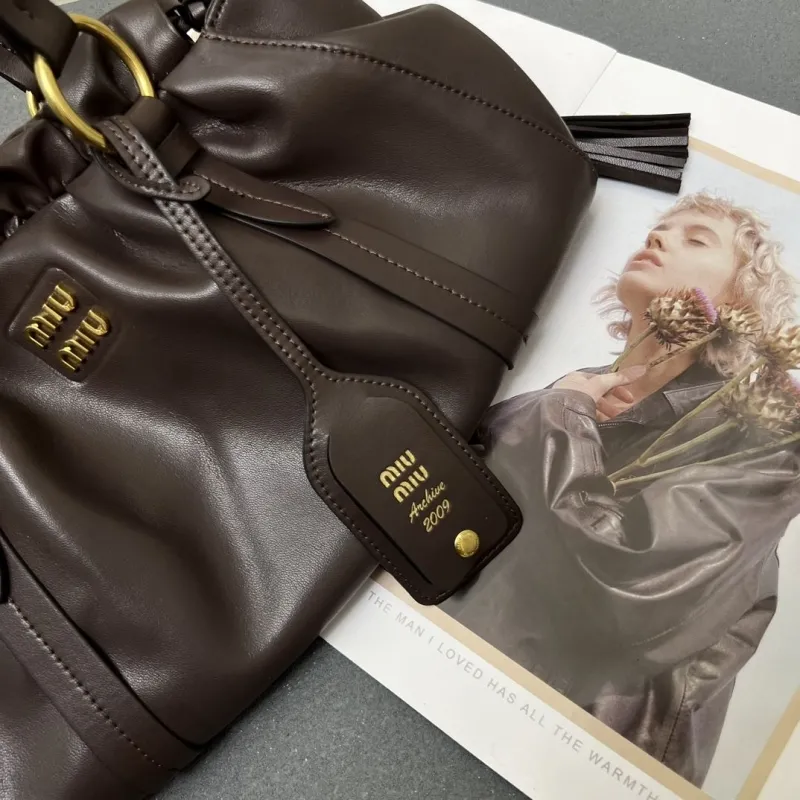 Miu Miu 5BG306 Brown Top Handle Bag - Image 4