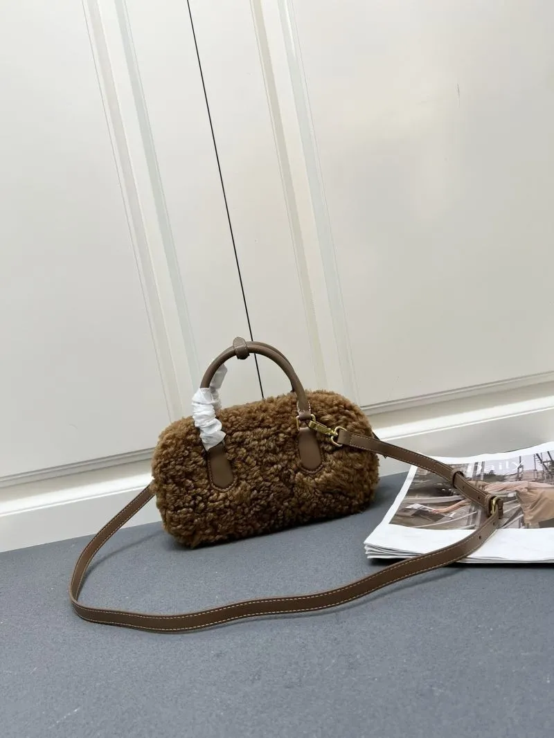 Alternative view of MIU MIU Brown Teddy Top Handle Crossbody Bag 957