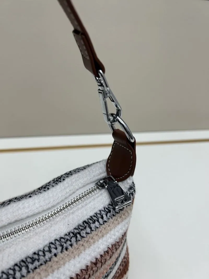 MIU MIU Striped Crochet Top Handle Bag 3119 - Image 6