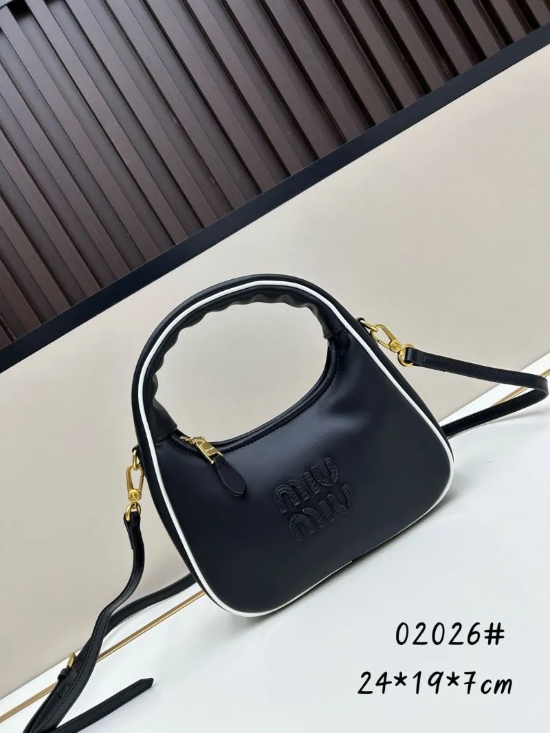 MIU MIU Black Top Handle Crossbody Bag 02026