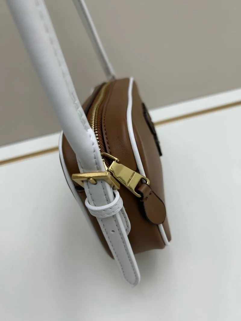 MIU MIU Brown White Top Handle Shoulder Bag 02025 - Image 6