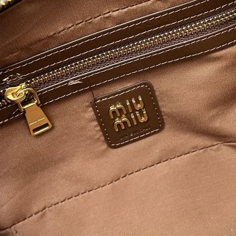 Miu Miu Brown Top Handle Bag 5BB147 - Image 9