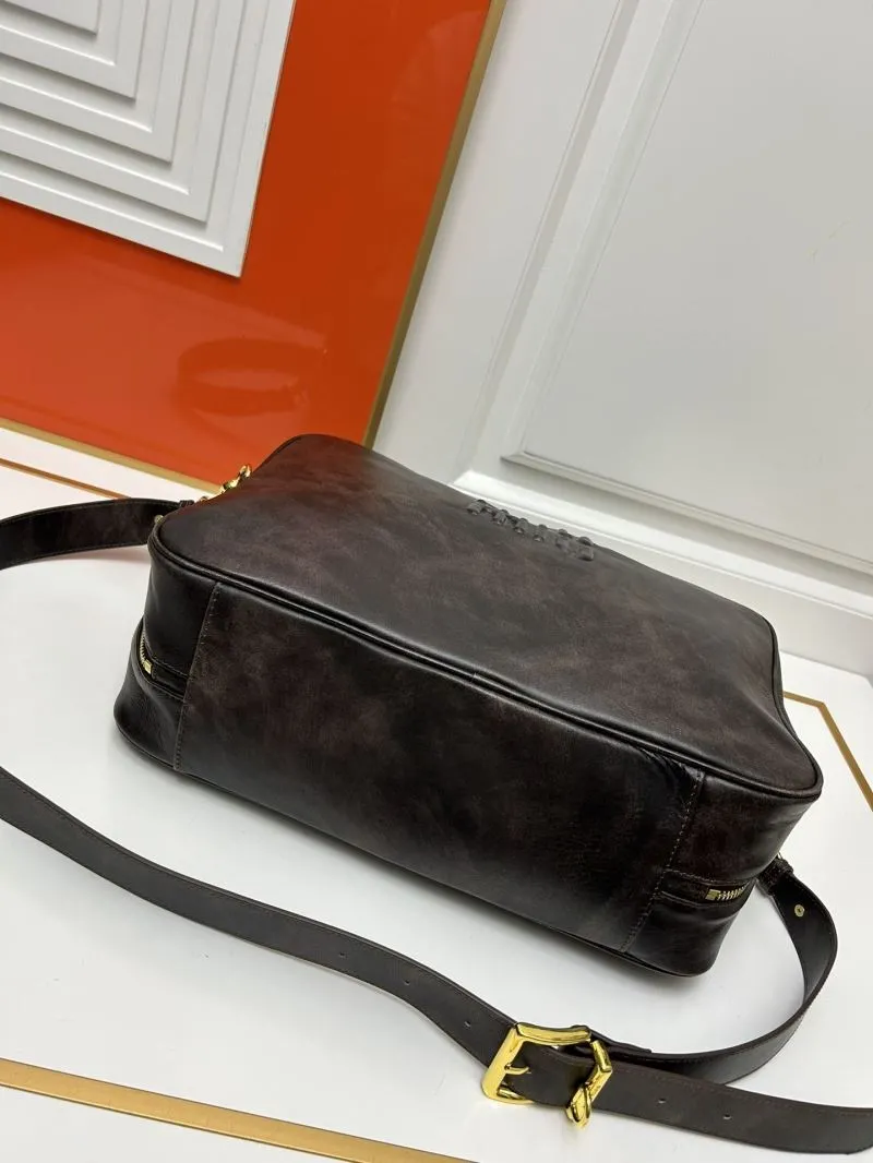 MIU MIU Large Brown Top Handle Bag 6088 - Image 7