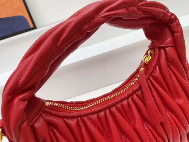Miu Miu Red Top Handle Crossbody Bag 5BC125 20cm - Image 6