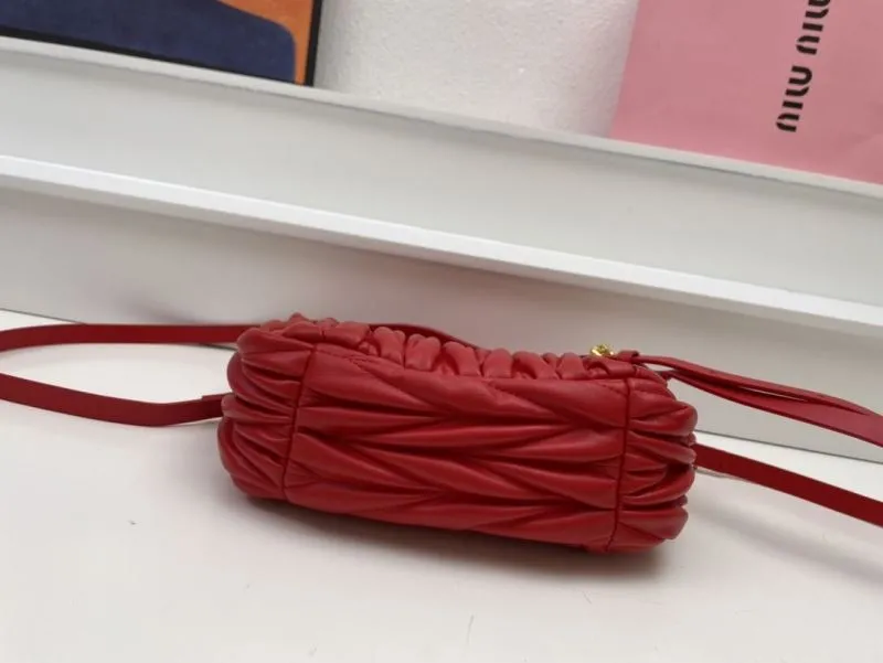 Miu Miu Red Top Handle Crossbody Bag 5BC125 20cm - Image 7