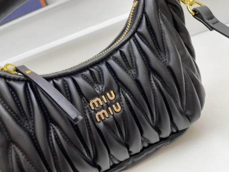 Miu Miu Black Top Handle Crossbody Bag 5BC125 20cm - Image 4