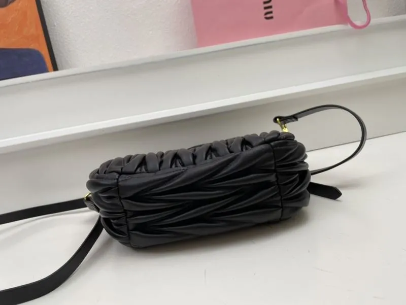Miu Miu Black Top Handle Crossbody Bag 5BC125 20cm - Image 6