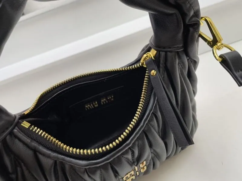 Miu Miu Black Top Handle Crossbody Bag 5BC125 20cm - Image 7