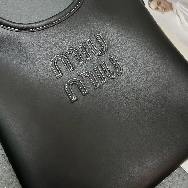 MIU MIU Black Top Handle Crossbody Bag 5BA281 - Image 4