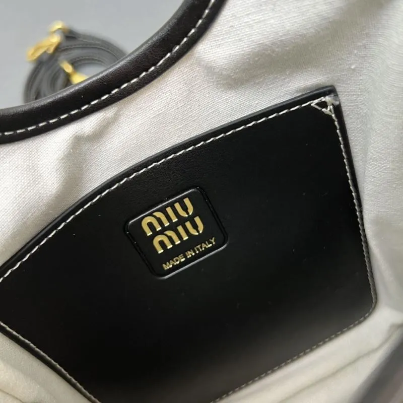 MIU MIU Black Top Handle Crossbody Bag 5BA281 - Image 8