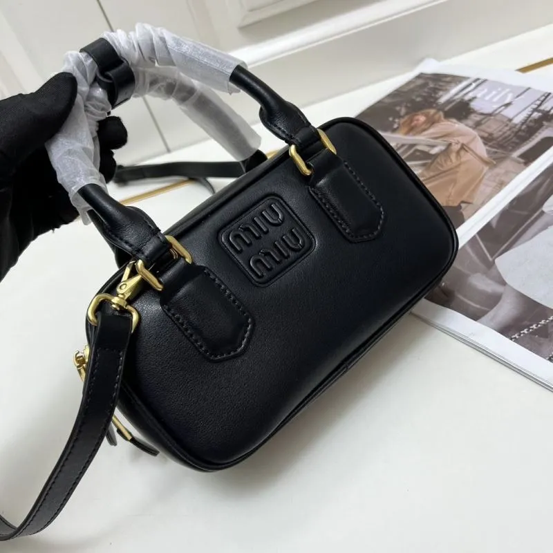 MIU MIU Black Top Handle Crossbody Bag 1003 - Image 3