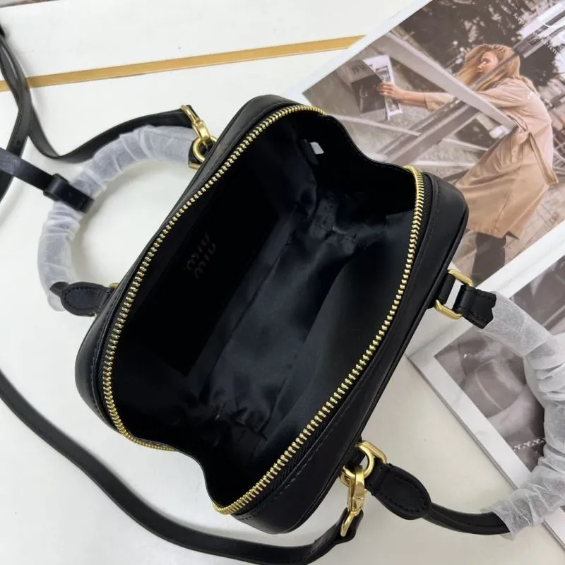 MIU MIU Black Top Handle Crossbody Bag 1003 - Image 8