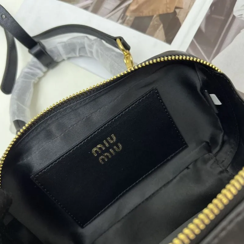 MIU MIU Black Top Handle Crossbody Bag 1003 - Image 9