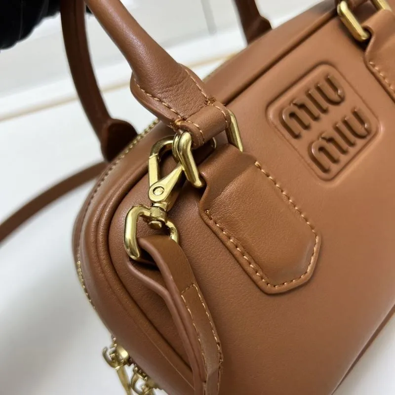 MIU MIU Brown Top Handle Crossbody Bag 1004 - Image 6