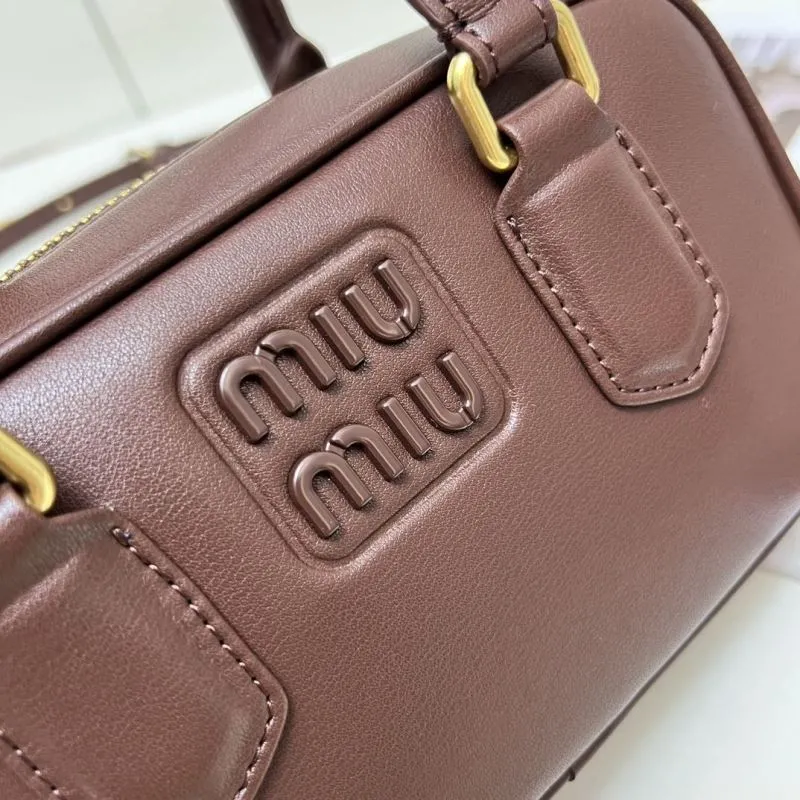 MIU MIU Brown Top Handle Crossbody Bag 1005 - Image 5
