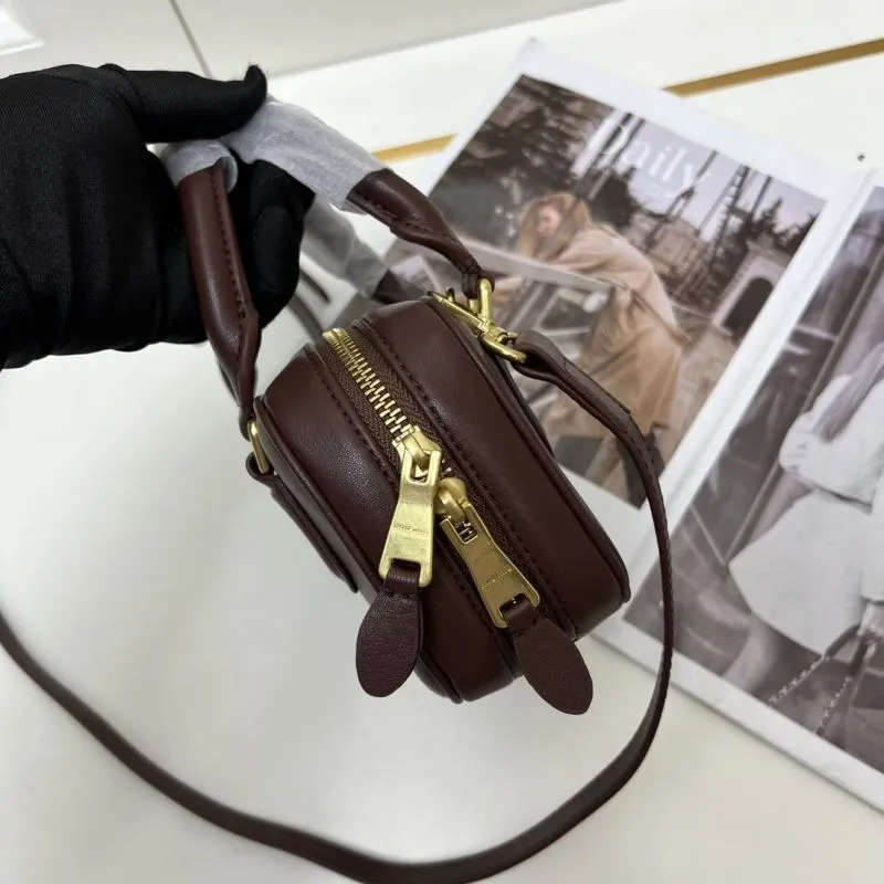 MIU MIU Brown Top Handle Crossbody Bag 1005 - Image 8