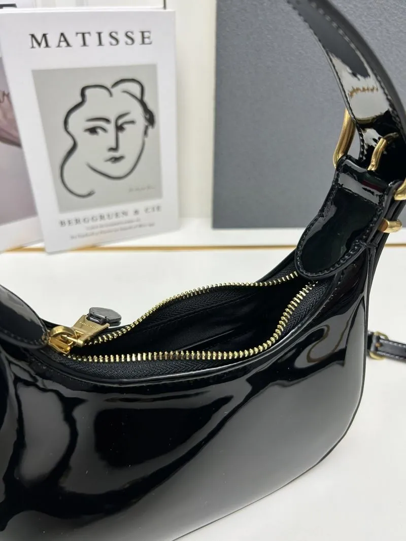 Miu Miu Black Patent Leather Hobo Bag 5BC161 - Image 7