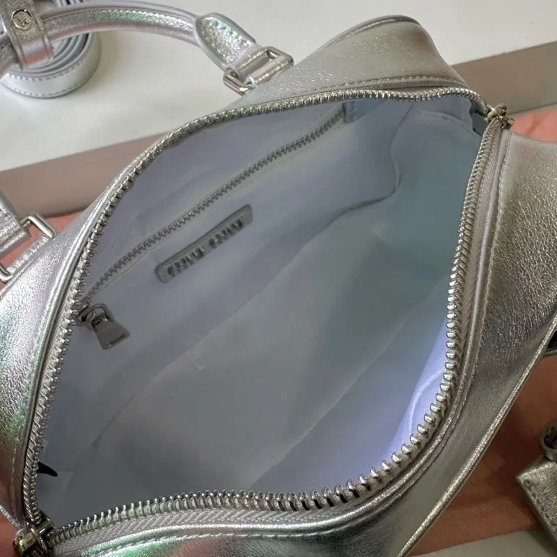 Miu Miu Silver Top Handle Crossbody Bag - Image 8