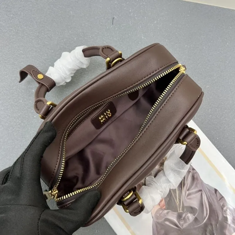 Miu Miu 7003SQ Small Dark Brown Top Handle Bag - Image 8